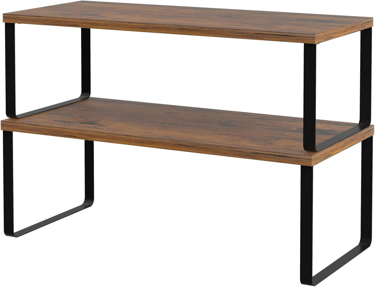 NEX Cabinet Organizer Shelf, Set of 2 Kitchen Counter Shelves, Spice Rack, St...