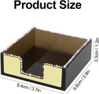 Buqoo Sticky Note Holder, Post It Note Dispenser Desk Organizer | Bling Postit Note Dispenser Post It Note Holder for Desk Acrylic Office Supplies