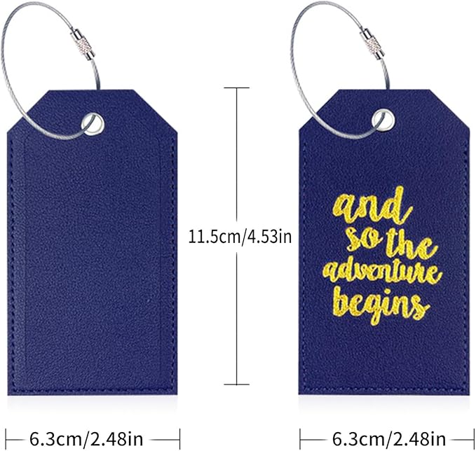 Portable Leather Travel Labels - Image 3