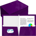 Yeaqee 100 Pack 2 Pockets Glossy Laminated Paper Folder First Day of School