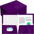 Yeaqee 100 Pack 2 Pockets Glossy Laminated Paper Folder First Day of School by Yeaqee