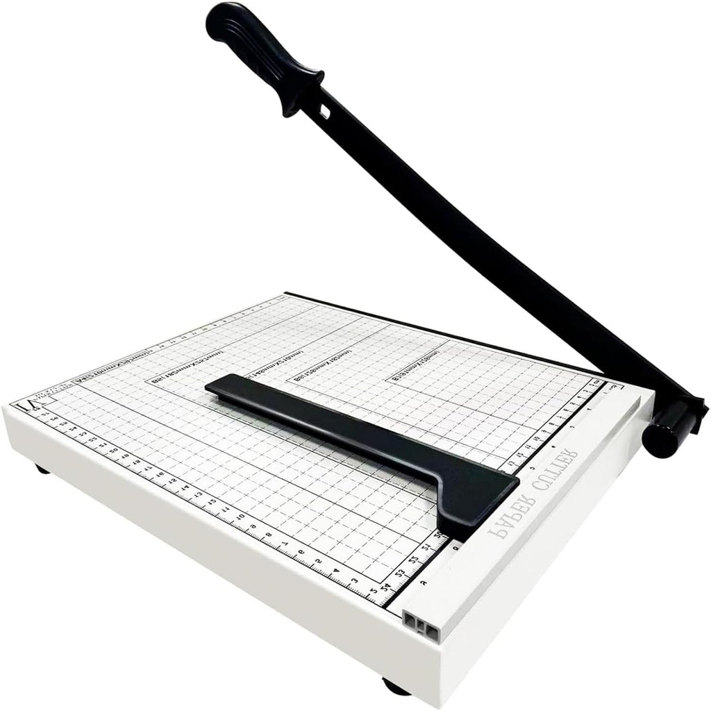 12" Guillotine Paper Cutter,Paper Cutter for Cardstock Heavy Duty 12 inch,Cut Cleanly and Quickly,12" Cut Length,10 Sheet Capacity.Paper Trimmer for Classroom,Cardstock, Art Projects,and Office Use A4