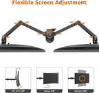 Amazon Basics Adjustable Dual Computer Monitor Arm Mount, Holds up to 32" - Image 3