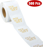 WRAPAHOLIC 2 Inch 500 Total Labels - You've Got Great Taste Stickers - Gold Foil Business Thank You Stickers, Shipping Stickers