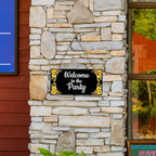 Signs ByLITA Sunflower Corners Black Background Personalized Hanging Wall or - Image 2