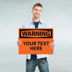 Custom OSHA Style Warning Sign 18" x 24" Plastic Sign, Customizable "Your Text - Image 2