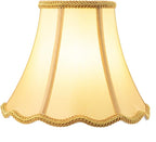 Saangseon Bell Lamp Shade, Scalloped Golden Fabric Lampshade Replacement - Image 5