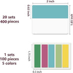 ELII 500 PCS Sticky Index Tabs 21 Sets, Colorful Book Tabs Sticky Tabs - Image 3