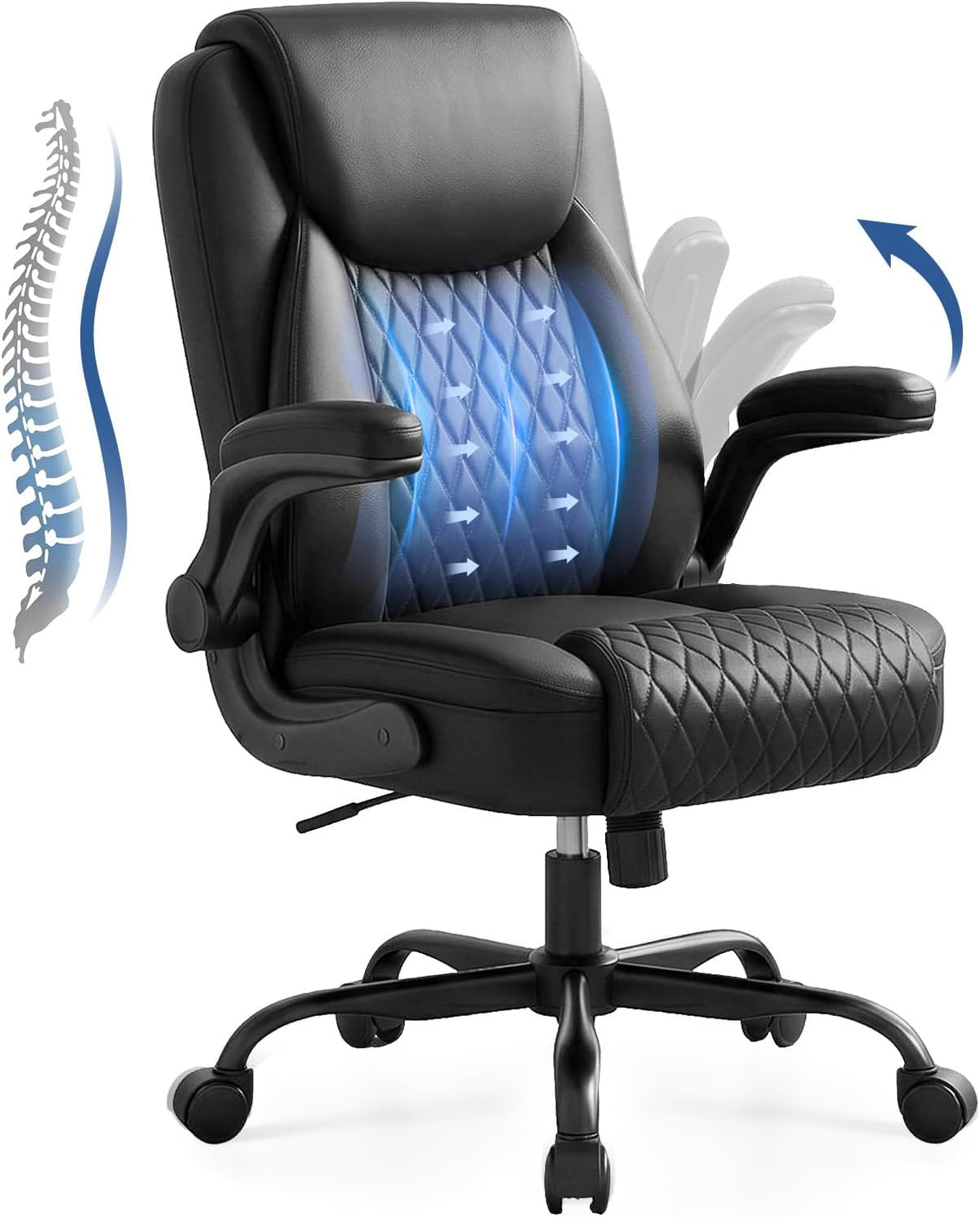 gtpoffice executive office chair with comfortable lumbar support, main product view