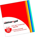 Gemsroyal Colored Half Sheet Shipping Labels Printable, 5.5"×8.5" Half Page by Gemsroyal