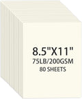 Cream Cardstock 8.5 X 11, 80 Sheets Card Stock, 75lb/ 200gsm Copy Paper by Ciphyfee
