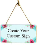 Signs ByLITA Tropical Hibiscus Personalized Hanging Wall or Door Sign | Custom by SignsByLITA