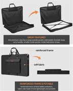 nicpro art portfolio bag 24”x 36'', nylon artist, close-up detail