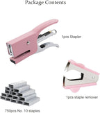 Aacehlh Small Hand-held Stapler Set, 15 Sheet Capacity, Includes 750Pcs Staples - Image 2