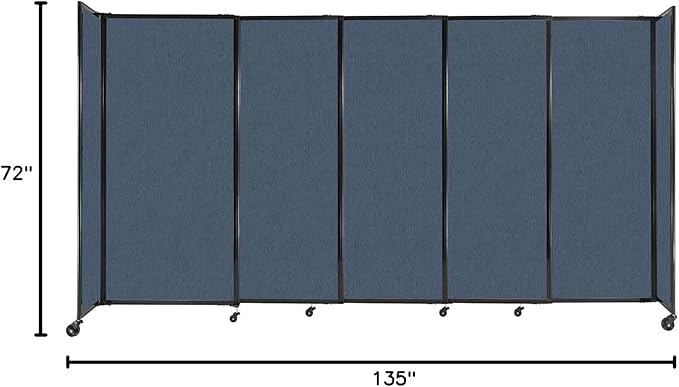 Versare Straightwall Sliding Portable Wall Partition | Freestanding Office - Image 7