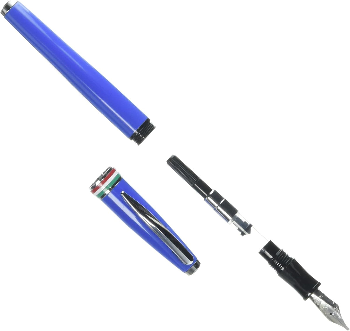 Monteverde USA Aldo Domani Italia Fountain Pen Exotic Blue - Stub Nib - Luxur...