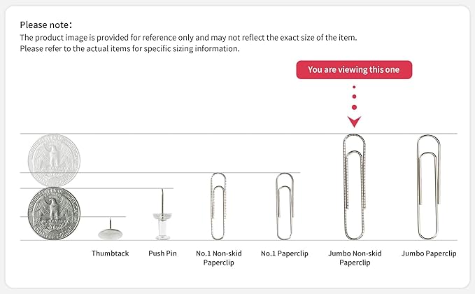 PAPERPAL Paperclips for Office School & Personal Use, Jumbo Nonskid Paper Clip - Image 9