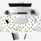 Cute Polka Dot Minimalist Green Keyboard Pad Simple & Atmospheric Desk Mat XL - Image 3