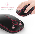 VssoPlor Wireless Mouse, 2.4G Slim Portable Quiet Computer Mice - Image 4