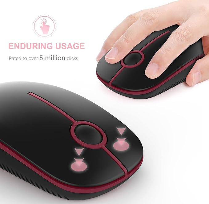 VssoPlor Wireless Mouse, 2.4G Slim Portable Quiet Computer Mice - Image 4