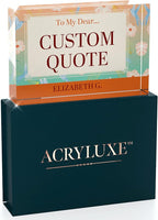 Personalized Gifts, Custom Quote Block Letter Board, Crystal-Clear Acrylic by MySignCenter
