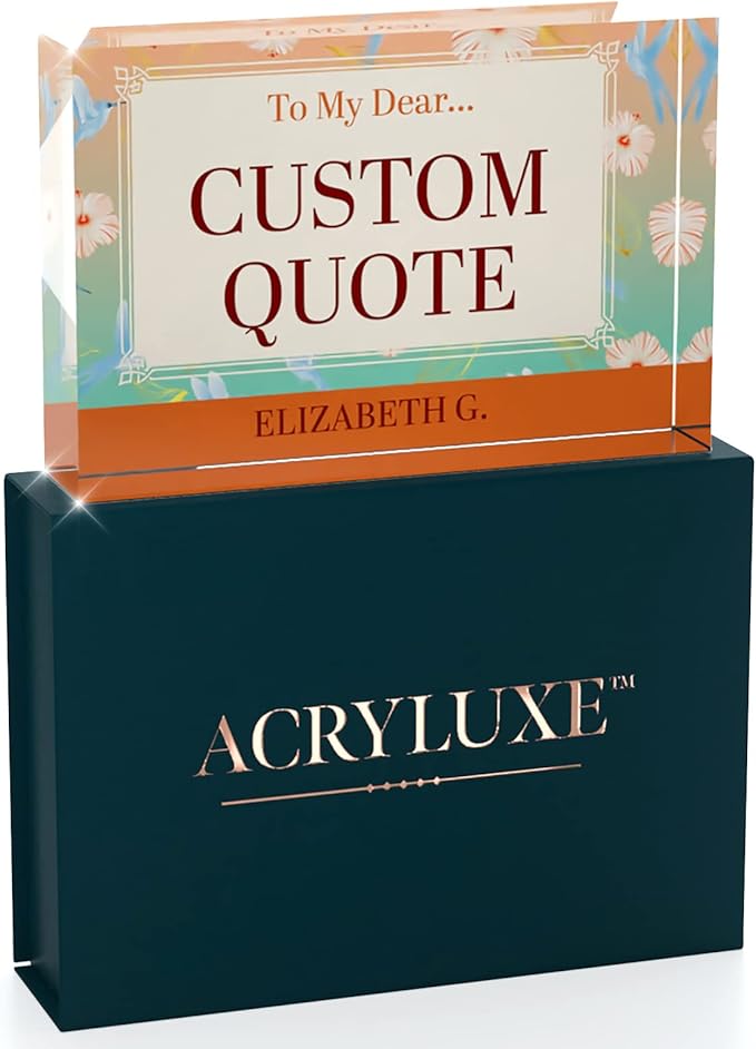 Personalized Gifts, Custom Quote Block Letter Board, Crystal-Clear Acrylic by MySignCenter