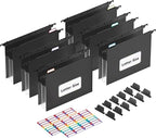 ThinkTex Extra Capacity Plastic Hanging File Folders, 6 Pack Reinforced by ThinkTex