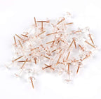 Yalis Push Pins 600 Count, Standard Rose Gold Pins Clear Thumb Tacks Steel - Image 3