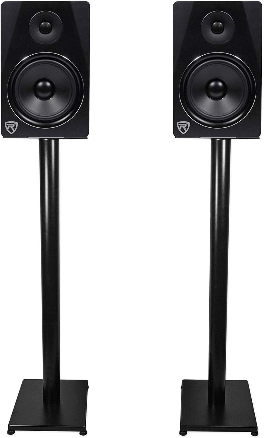 Rockville RS37B V2 Pair 37" Steel Bookshelf Speaker/Studio Monitor Stands