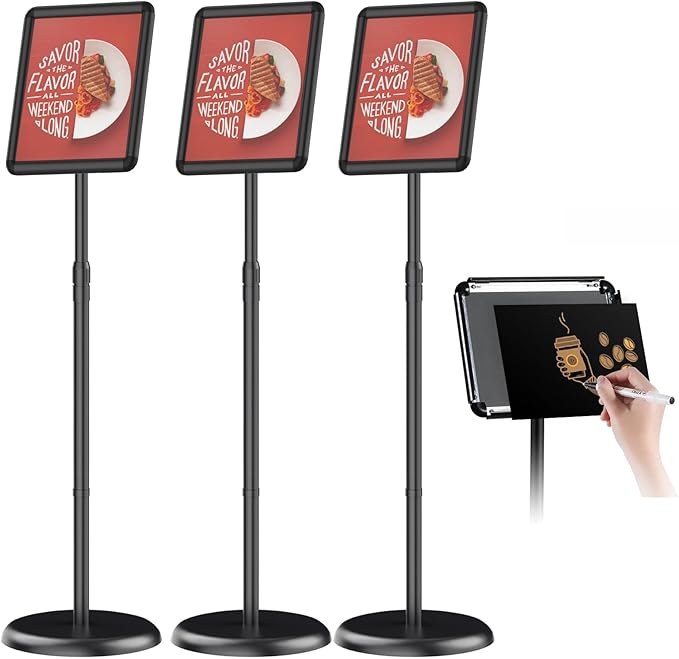 Newzueby Pedestal Floor Stand Sign Holder by Newzueby