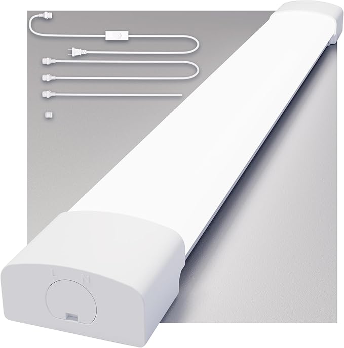 Modlicht LED Shop Light Fixture, 2FT Linkable 18W Plug in Wall Light, 5000K by Modlicht