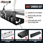 2Pcs 15.75 Inch Super Sturdy Gaming Cable Management Standing Desk wire - Image 3