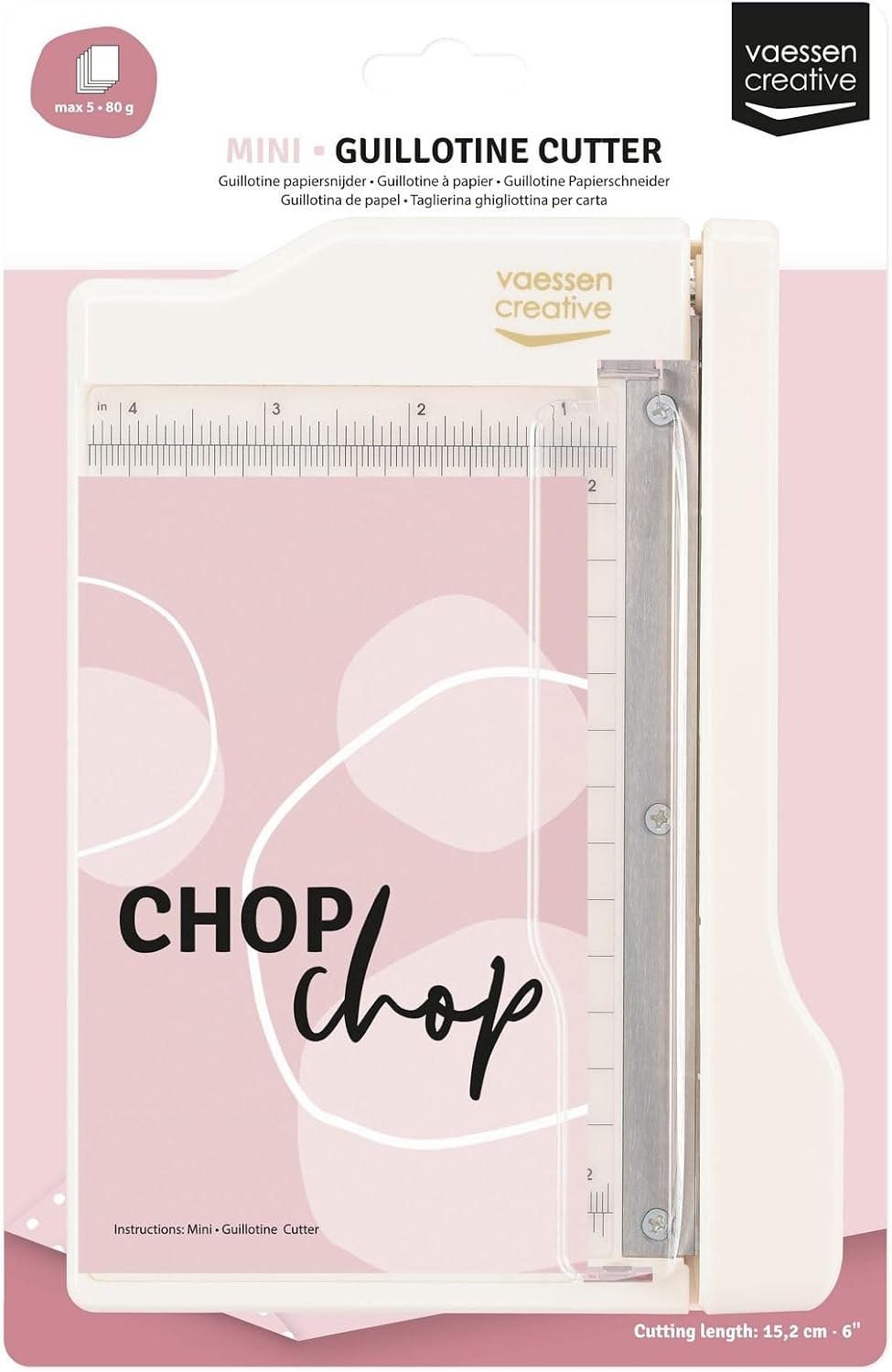 Vaessen Creative Trim Easy Mini Guillotine Cutter, 4 x 6 inches, Trimmer for ...