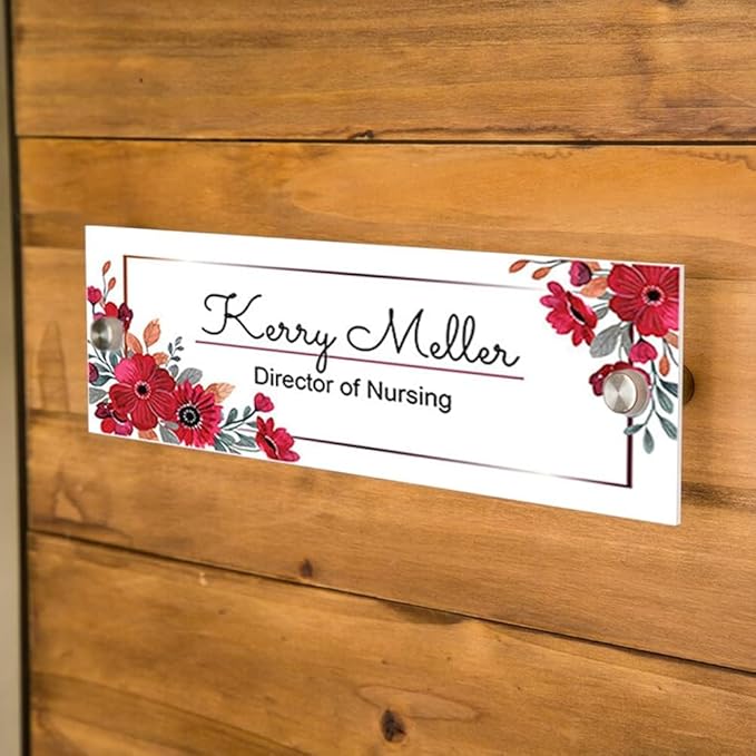 Personalized Office Door Sign, Custom Acrylic Name Plate - Image 4
