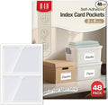 H4D 48 Pack Labels for Storage Bins, Tote Label Pockets for Organizing Storage by H4D