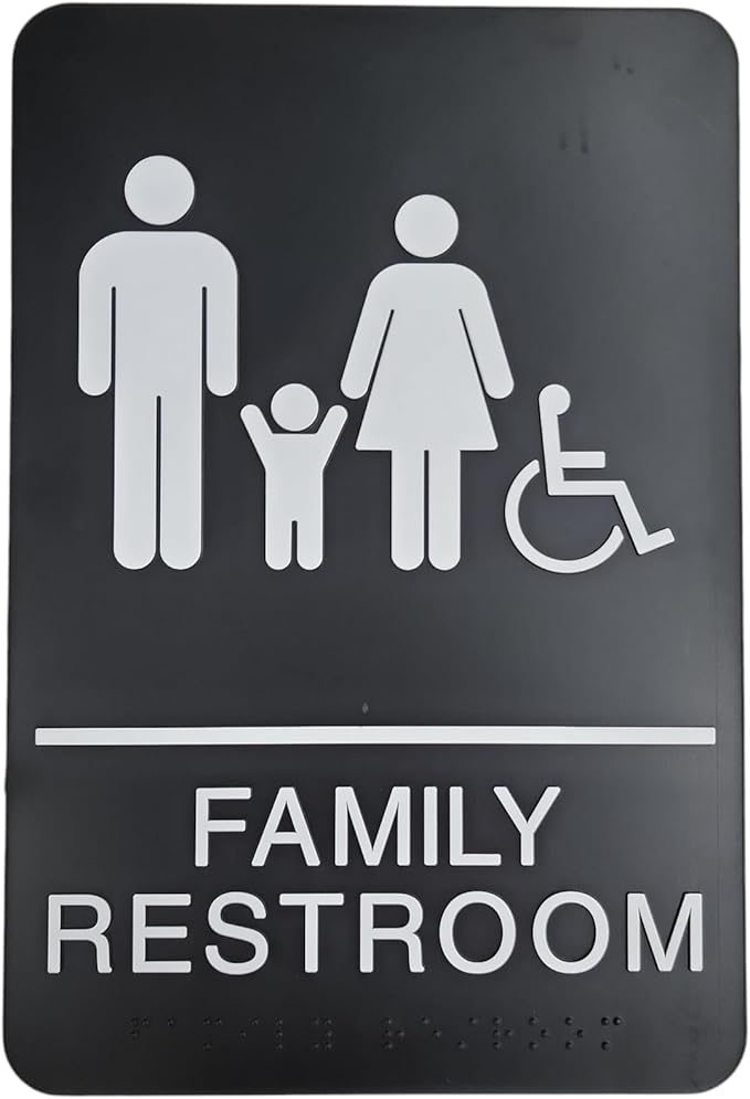 USA Made - Men's and Women's Restroom Signs ADA-Compliant Bathroom Door Signs by RockRidge