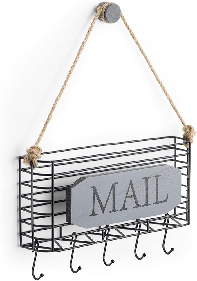 SRIWATANA Mail Holder Wall Mount, Mail Organizer Key Holder by SRIWATANA