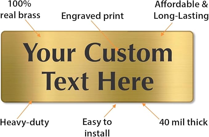 SmartSign Custom Brass Sign - Image 3