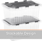 Superio Storage Bins with Lids, Stackable Totes, BPA Free, Odor Free, Organizer - Image 4