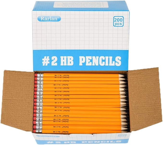 Rarlan Wood-Cased #2 HB Pencils, Pre-sharpened by Rarlan