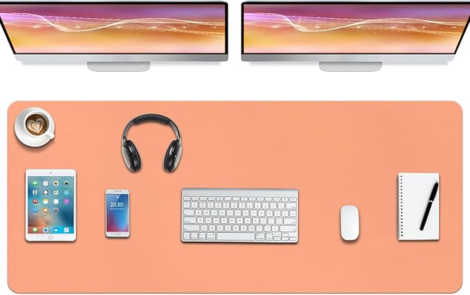 Boutilon Leather Desk Pad Protector, Non-Slip Mouse Pad, Laptop Desk Pad by Boutilon
