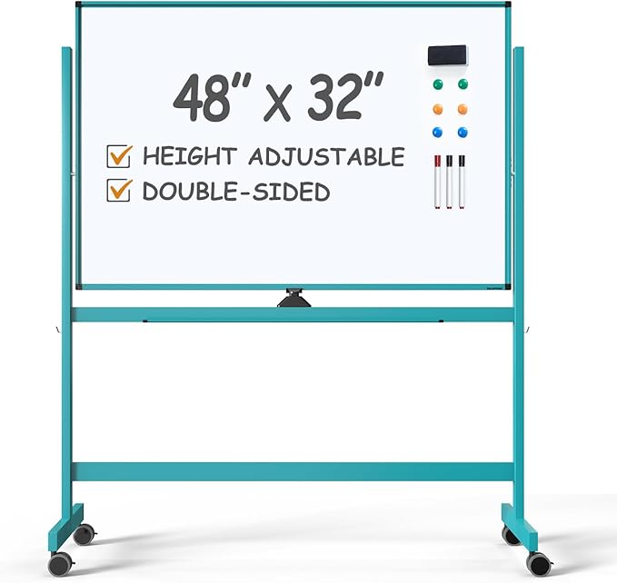 TSJ OFFICE Large Rolling Whiteboard by TSJOFFICE