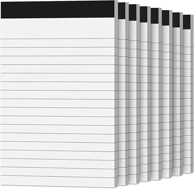 8 Pack Note Pads 4x6 Inch Paper of White Small Notepads by NotePads