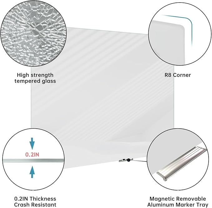 Magnetic Glass Whiteboard - Image 2