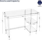 HMYHUM 40 Inch Acrylic Computer Desk - Image 3