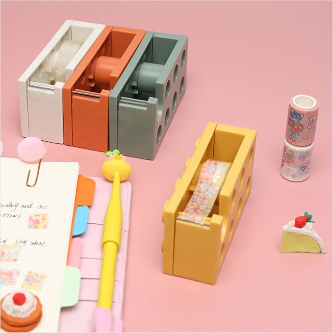 4 Pack Desktop Tape Dispenser Cute 4 Color Tape Dispenser - Image 6