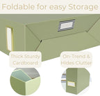 BLU MONACO | Set of 6 Foldable Magazine File Holders in Earth Green | - Image 6