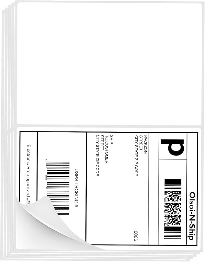 8-1/2"×5-1/2" Shipping Labels 100 Labels Sticker Paper - Image 5