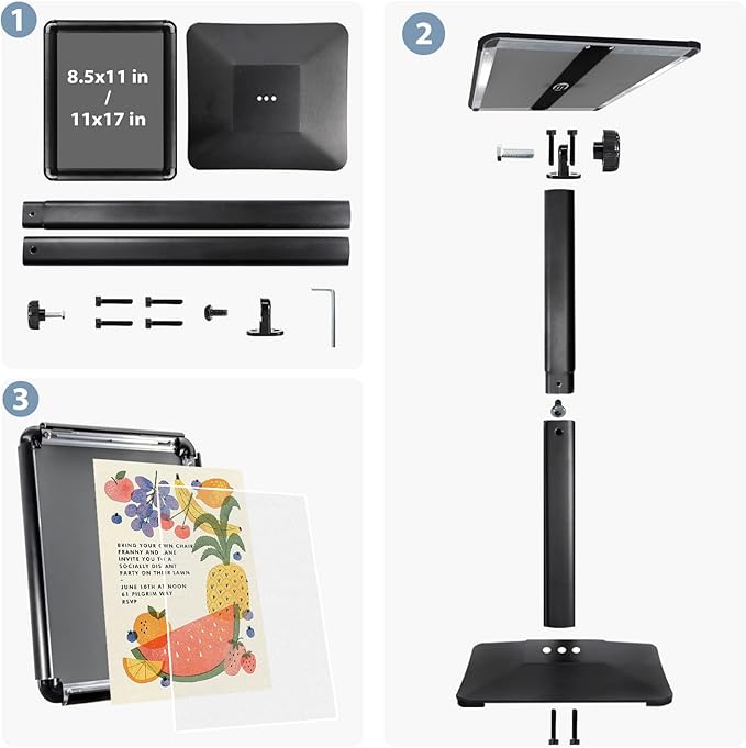 STANDNEE Poster Stand Holder Pedestal Floor Standing Sign Holder 11"x 17" - Image 10