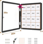 Mifuro 38"x38" Enclosed Bulletin Board, Lockable Weather-Resistant Aluminum - Image 5